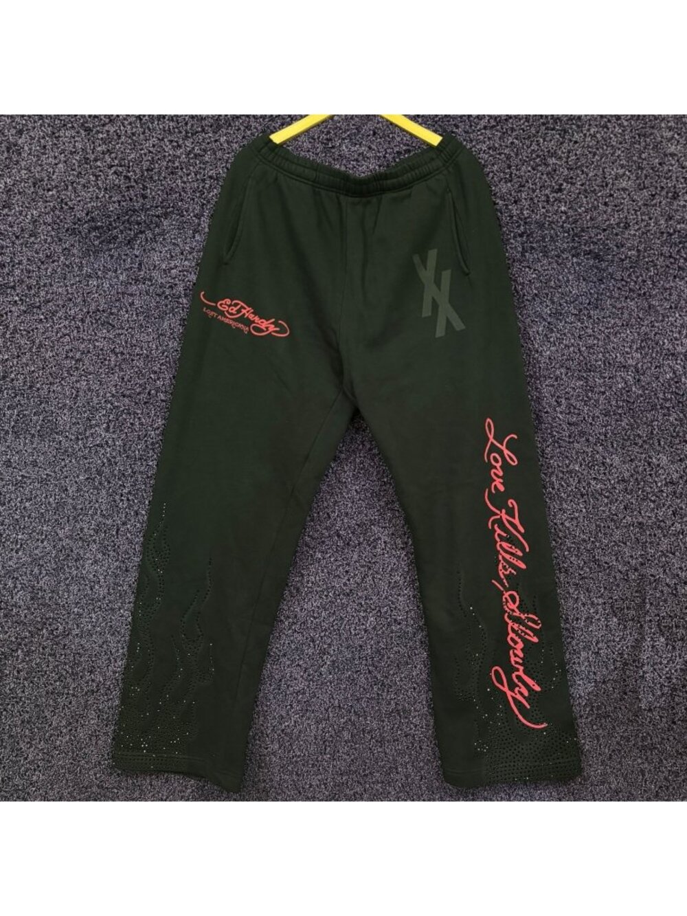 Ed Hardy x Machine Gun Kelly Bedazzled Joggers Size Extra Large